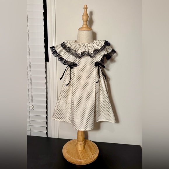 Janie and Jack Other - 🖤 Handmade Ivory & Black Dress 🖤